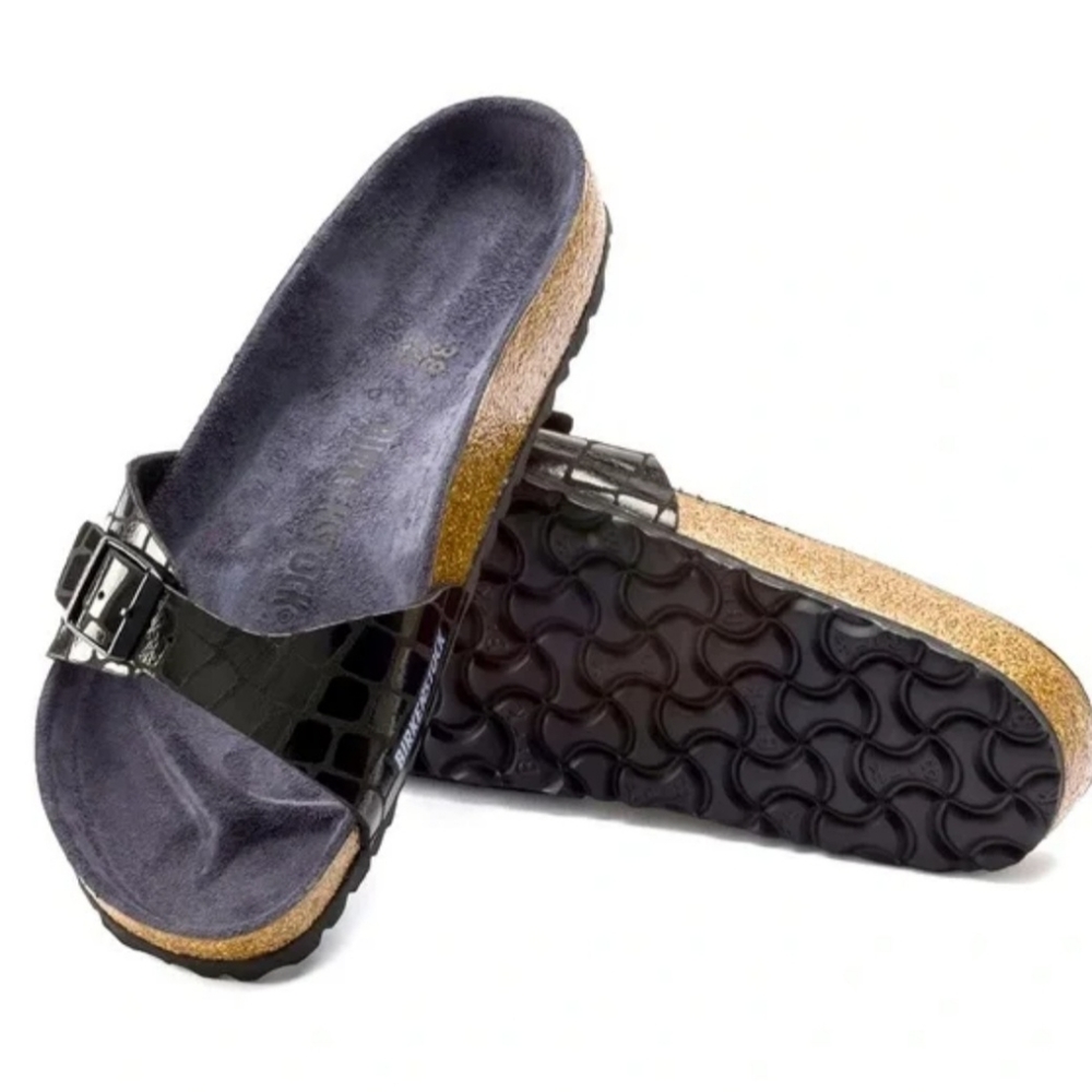 Birkenstock Madrid black snake print EU 41 US 10-10.5